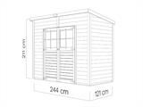 Abrigo de madeira, Bertilo Alster 2, 2,44x1,21x2,11m