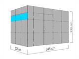Puinen vaja, Bertilo HPL 2, 3,45x2,28x2,3m, Antrasiitti/Valkoinen