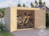 Houten fietsenstalling, Bertilo Box Bike, 2,07x1,03x1,43m, Naturel
