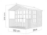 Wooden cabin, Bertilo Arley, 2.02x2.91x2.15 m, Natural