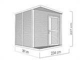 Houten tuinhuisje, Bertilo Concept, 2,34x2,97x2,27m, Antraciet