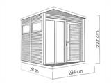 Houten blokhut, Bertilo Concept, 2,34x2,97x2,27m, Antraciet