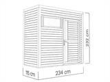 Szopa drewniana, Bertilo Cubus 1, 2,34x1,15x2,32m, Naturalne drewno