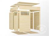 Casetta da giardino in legno, Bertilo Cubus 2, 2,26x2,34x2,32m, Naturale