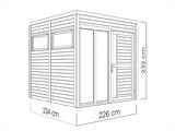 Domek drewniany, Bertilo Cubus 2O, 2,26x2,34x2,32m, Antracyt