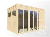 Domek drewniany, Bertilo Cubus 3O, 3,37x2,34x2,32m, Naturalne drewno