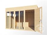 Casetta in legno, Bertilo Cubus 3O, 3,37x2,34x2,32m, Naturale