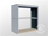 Wood Storage, Bertilo HPL 2, 1.51x0.75x1.54 m, Anthracite/White