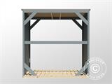 Wood Storage, Bertilo Fineline 2, 1.66x0.75x1.7 m, Grey