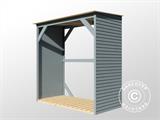 Wood Storage, Bertilo Fineline 2, 1.66x0.75x1.7 m, Grey