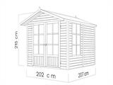 Domek drewniany, Bertilo Melrose, 2,02x2,07x2,15m, Naturalne drewno