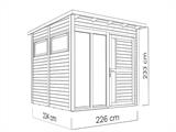 Domek drewniany, Bertilo Pentus 2O, 2,26x2,34x2,33m, Naturalne drewno