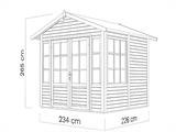 Houten blokhut, Bertilo Teahouse, 2,34x2,26x2,65m, Naturel