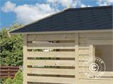 Wooden Combi Shed Lojo, 2.4x3.64x2.64 m, 8.7 m², Natural