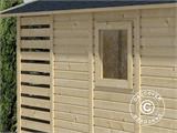 Wooden combi shed Lojo, 3x3.64x2.57 m, 10.8 m², Natural