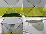 Tente de chantier, Basic 1,8x1,8x2m, Blanc/jaune