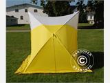 Werktent, Basic 1,8x1,9x2m, Wit/geel