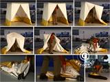 Work tent, FleXshelter PRO, Type 5S, 1.4x1.4x1.5 m, White/yellow
