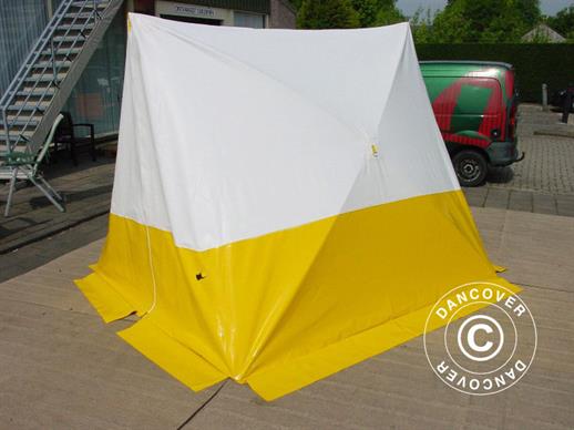 Tente de chantier, FleXshelter PRO, Type PZ, 1,7x1,8x1,65m, Blanc/jaune