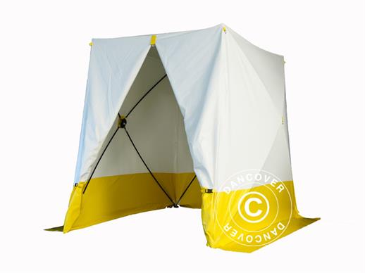 Work tent, FleXshelter PRO, Type 5S, 2.5x1.8x2.0 m, White/yellow