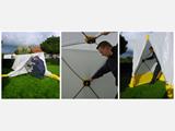 Work tent, FleXshelter PRO, Type 5S, 2.1x2.1x2.0 m, White/yellow